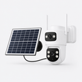 Yoosee B20 4G LTE battery outdoor AI camera with solar panel, front view